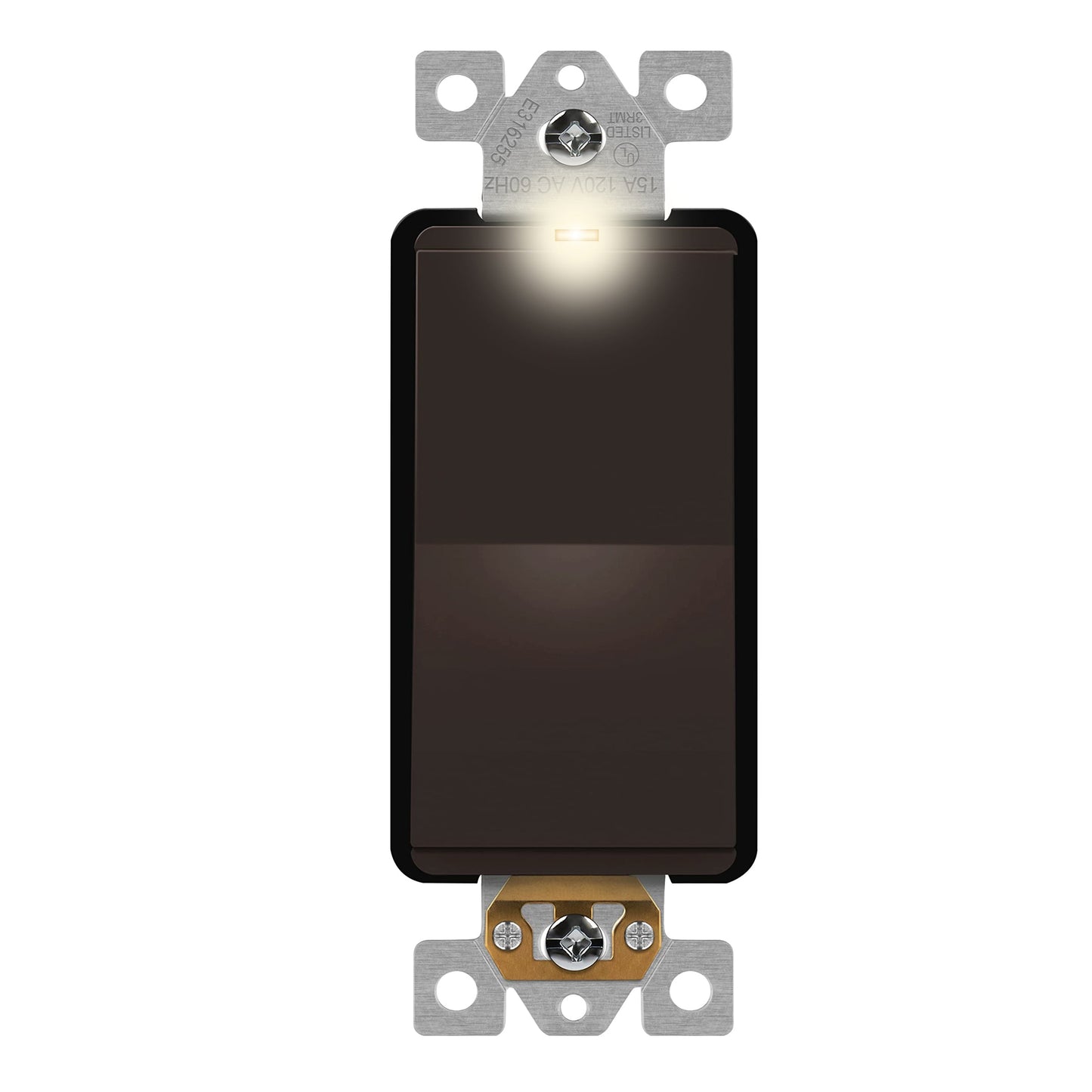 15A Decorator Paddle Light Switch with Locator Light, LED Indicator, 4-Way