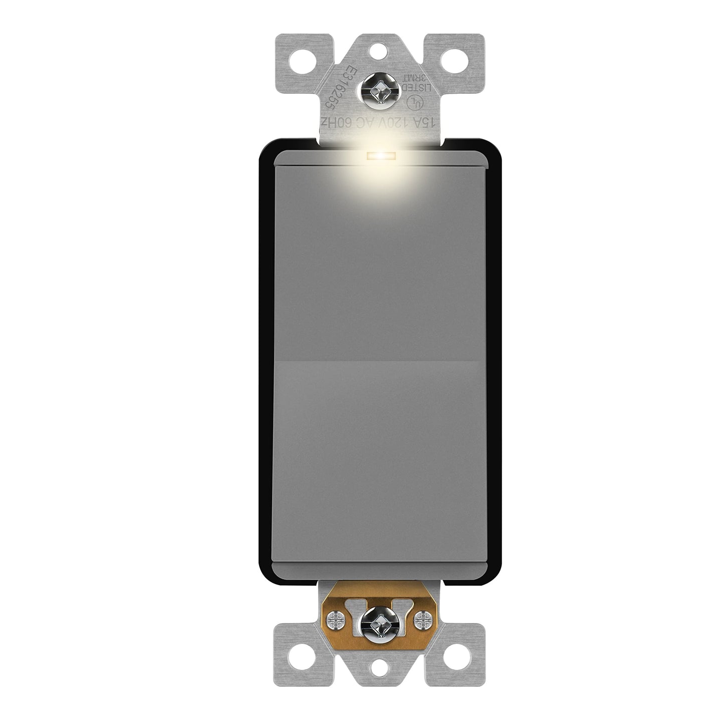 15A Decorator Paddle Light Switch with Locator Light, LED Indicator, 4-Way