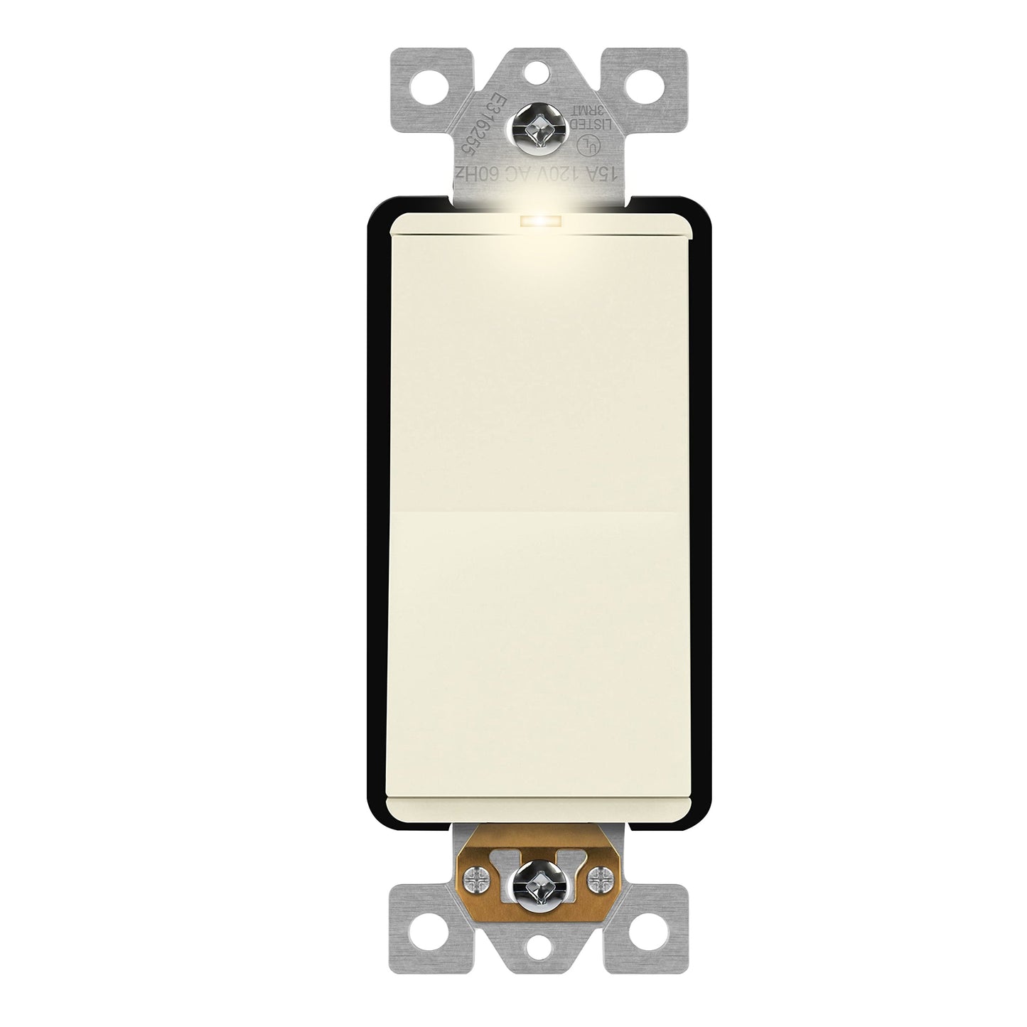 15A Decorator Paddle Light Switch with Locator Light, LED Indicator, 4-Way