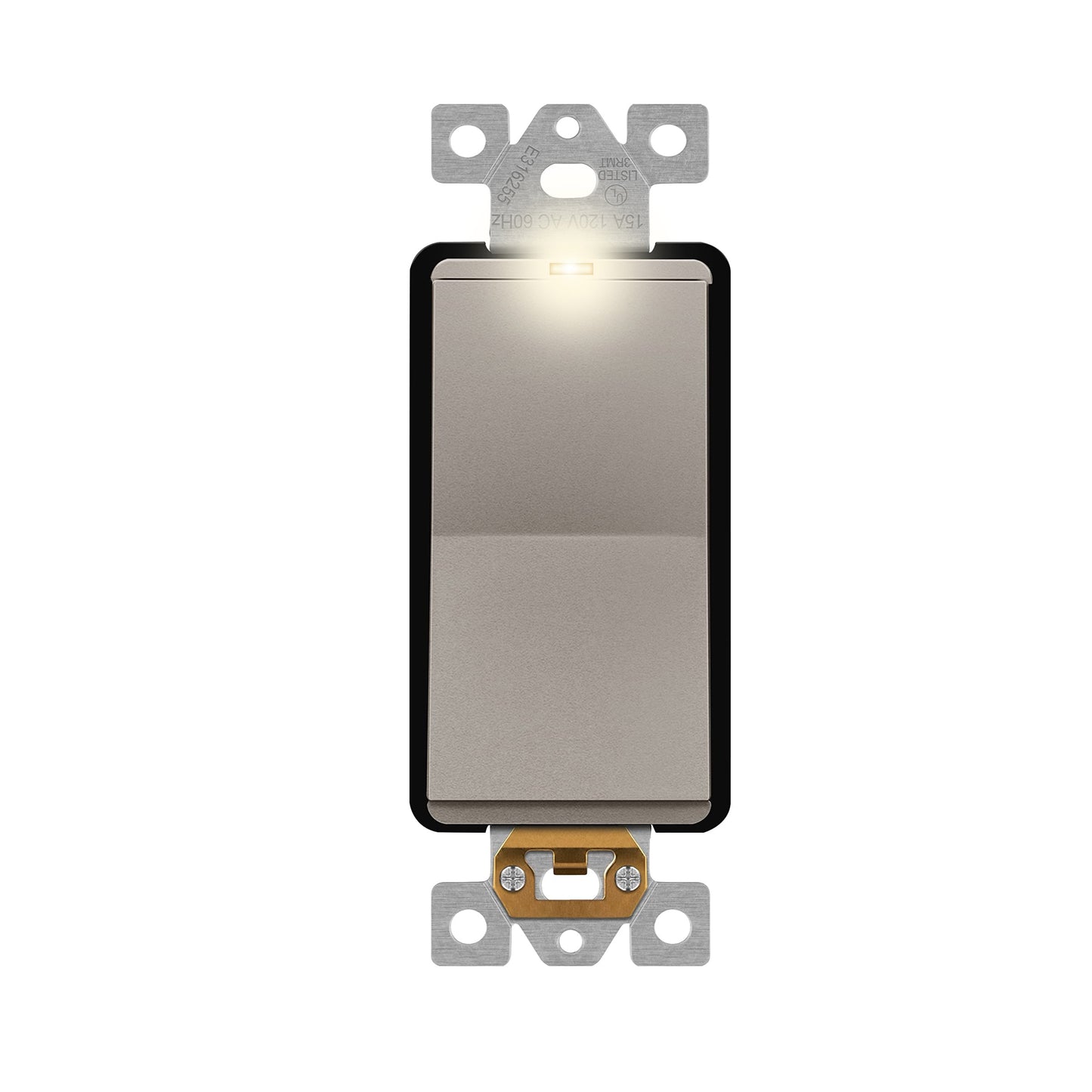 15A Decorator Paddle Light Switch with Locator Light, LED Indicator, 4-Way