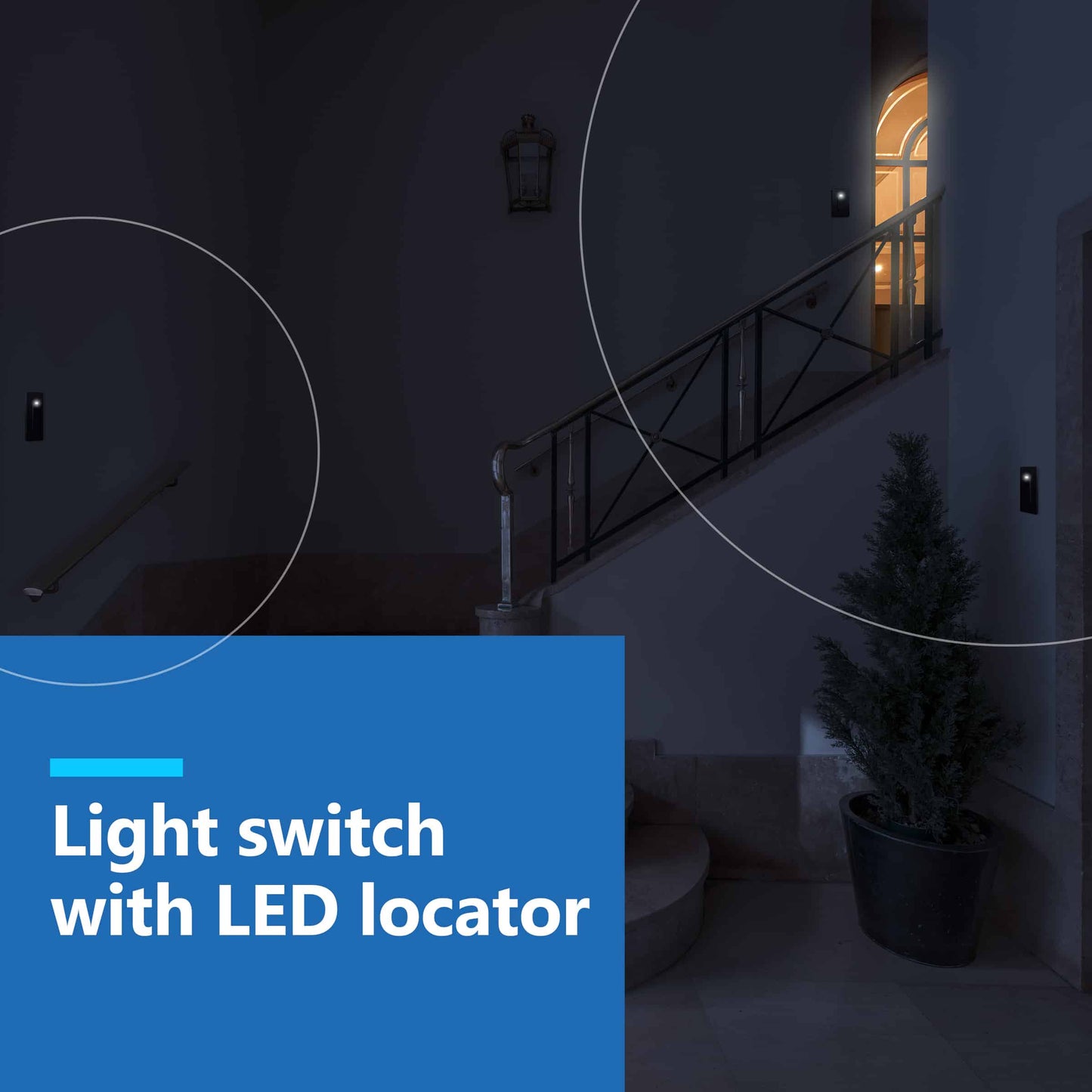 15A Decorator Paddle Light Switch with Locator Light, LED Indicator, 4-Way