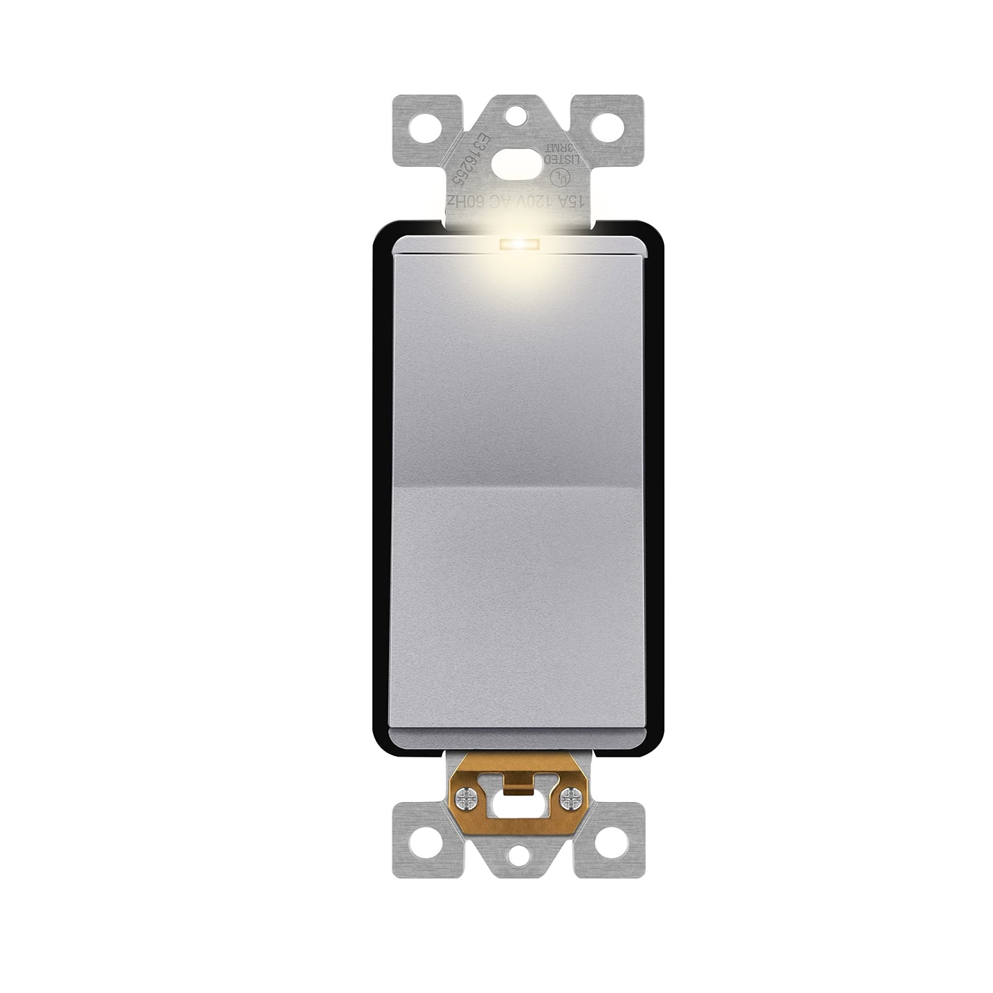 15A Decorator Paddle Light Switch with Locator Light, LED Indicator, 4-Way