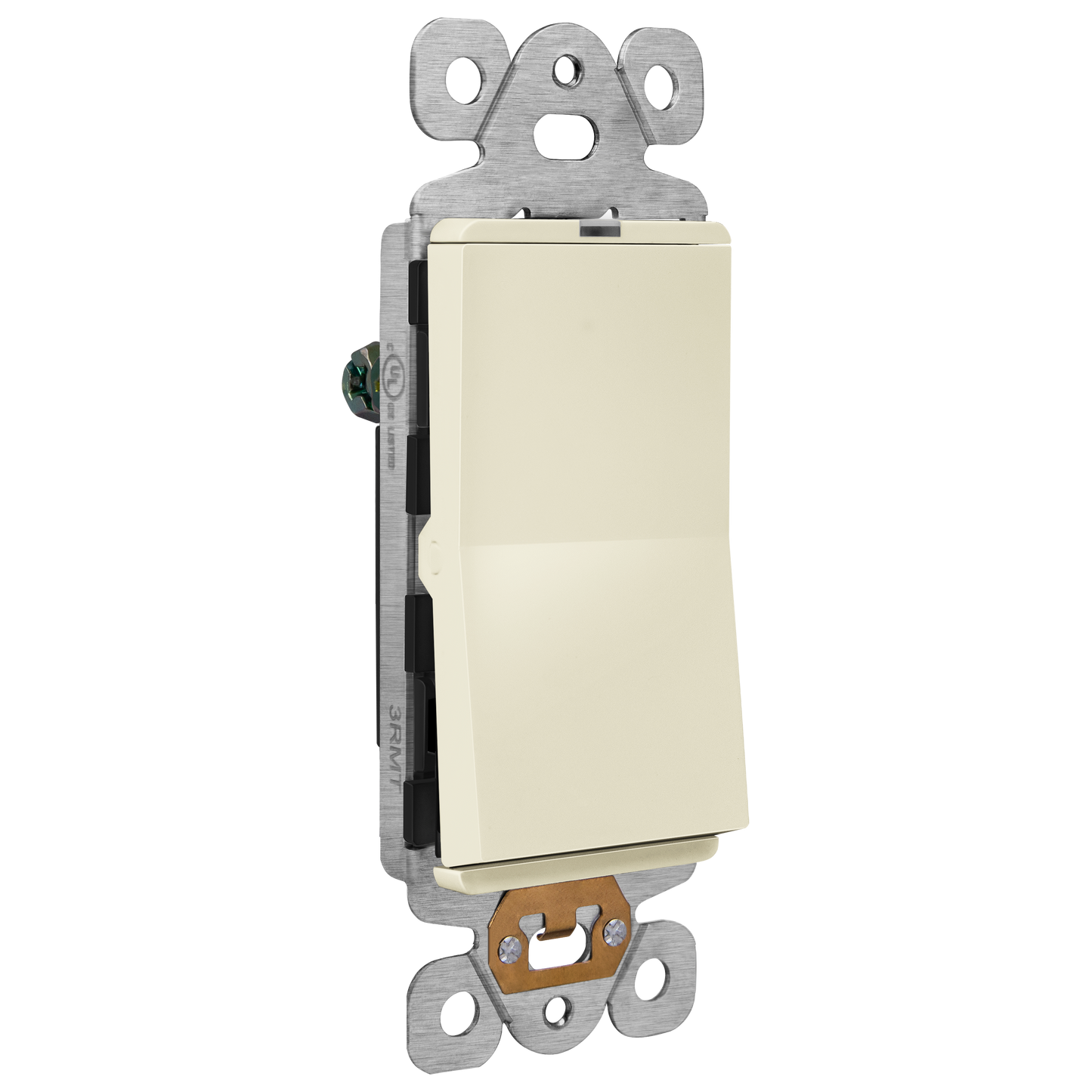 15A Decorator Paddle Light Switch with Locator Light, LED Indicator, Single-Pole, 3-Wire