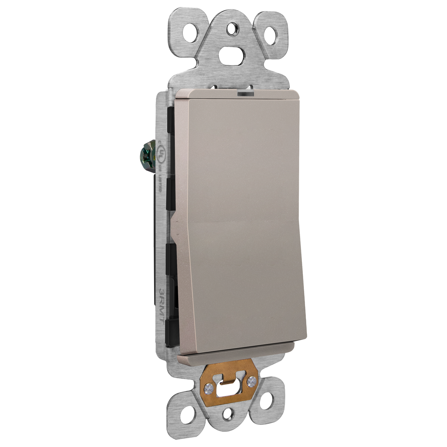 15A Decorator Paddle Light Switch with Locator Light, LED Indicator, Single-Pole, 3-Wire