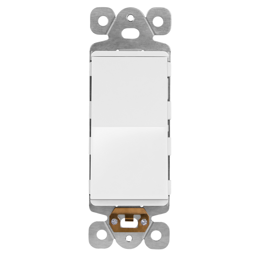 15A Decorator Paddle Light Switch, Single-Pole, 3-Wire