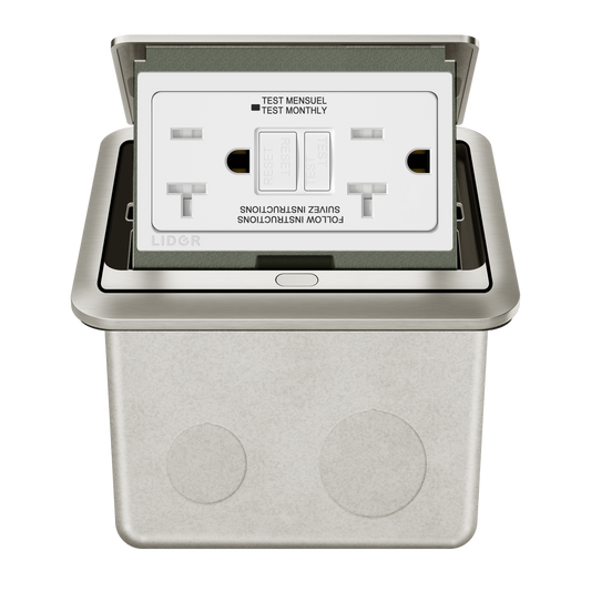 Soft Pop-Up Floor Box Kit with 20A Tamper-Resistant Receptacle