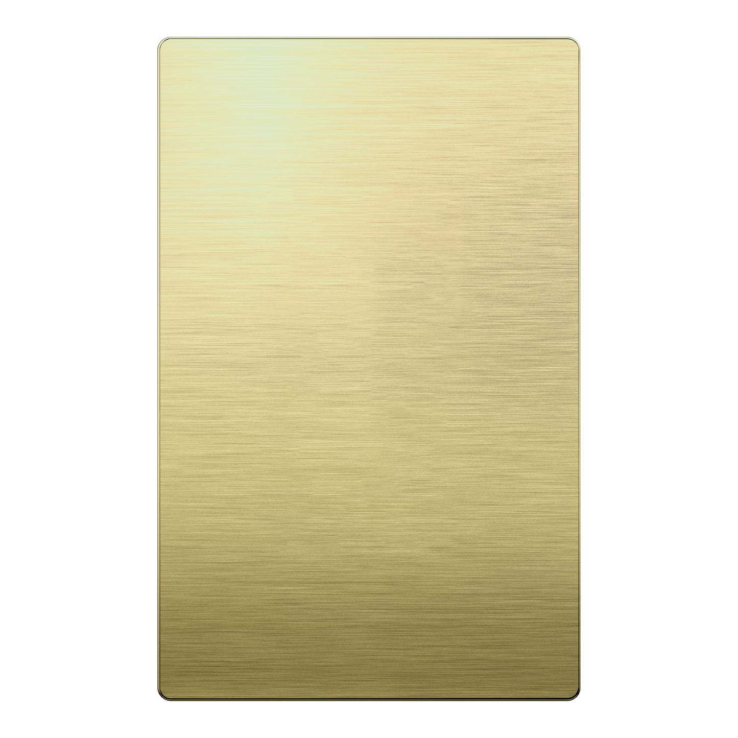 Screwless Blank Metal Wall Plate, Temperature and Impact Resistant, 1-Gang, Mid-Size