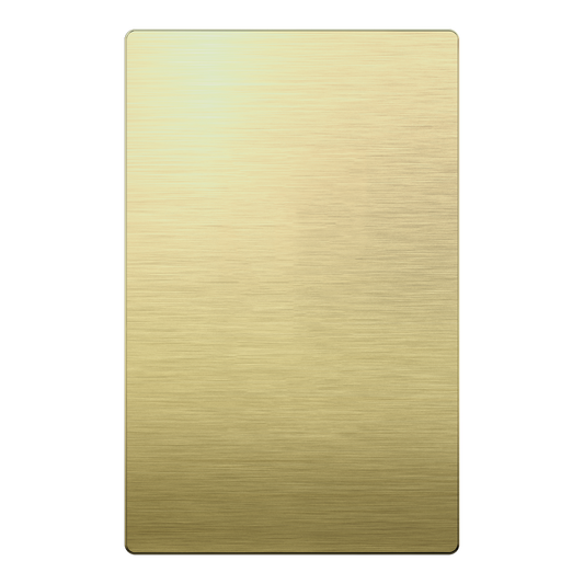 Screwless Blank Metal Wall Plate, Temperature and Impact Resistant, 1-Gang, Mid-Size