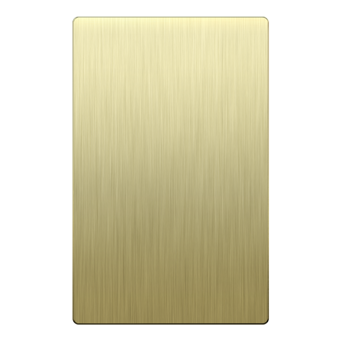 Screwless Blank Metal Wall Plate, Temperature and Impact Resistant, 1-Gang, Mid-Size