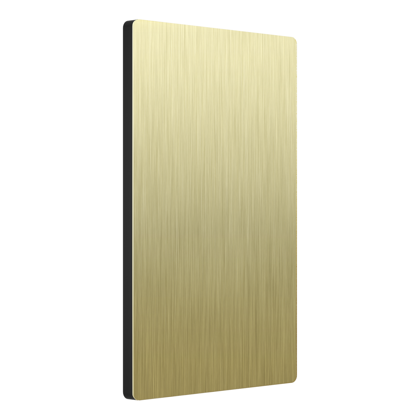 Screwless Blank Metal Wall Plate, Temperature and Impact Resistant, 1-Gang, Mid-Size