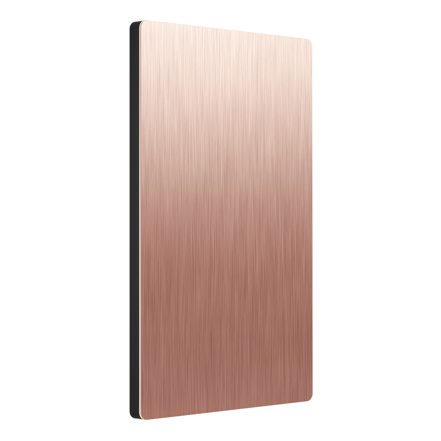 Screwless Blank Metal Wall Plate, Temperature and Impact Resistant, 1-Gang, Mid-Size