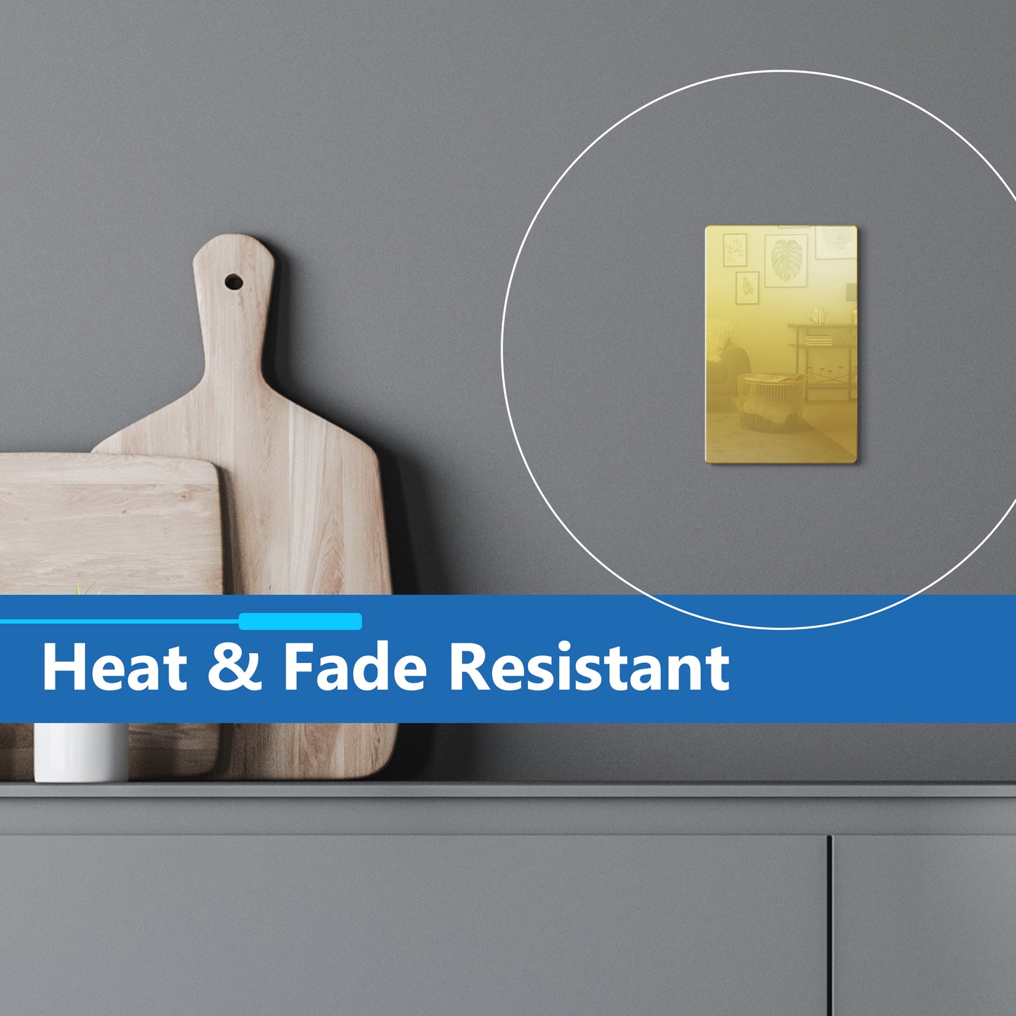 Screwless Blank Metal Wall Plate, Temperature and Impact Resistant, 1-Gang, Mid-Size