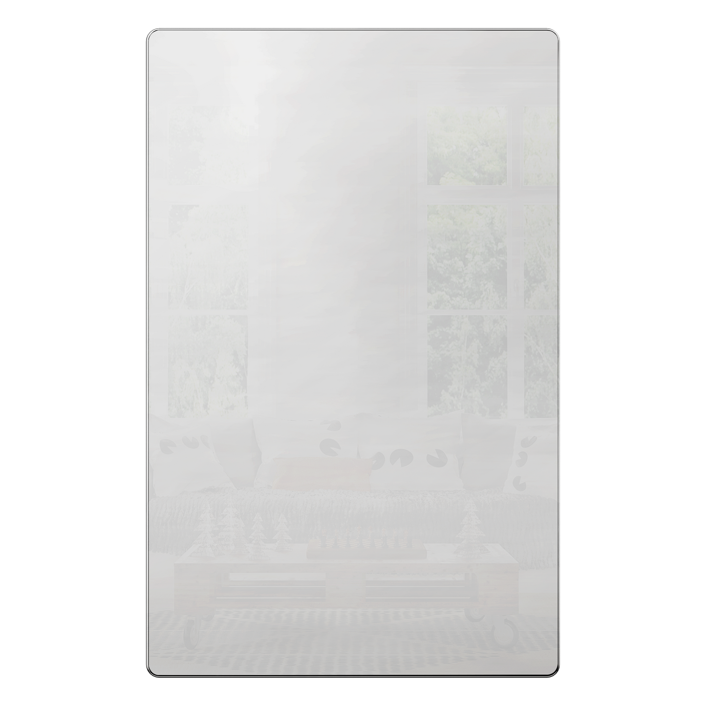Screwless Blank Metal Wall Plate, Temperature and Impact Resistant, 1-Gang, Mid-Size