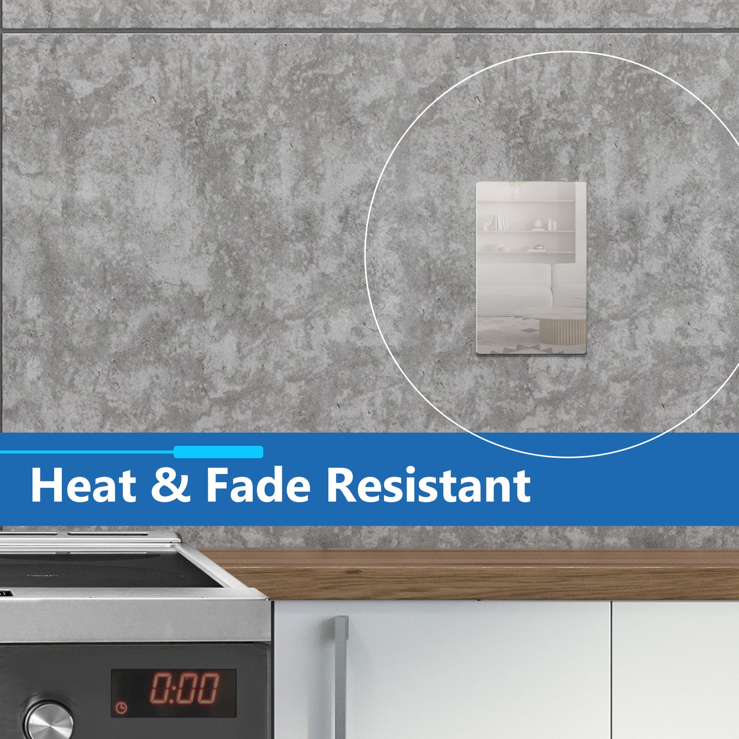 Screwless Blank Metal Wall Plate, Temperature and Impact Resistant, 1-Gang, Mid-Size