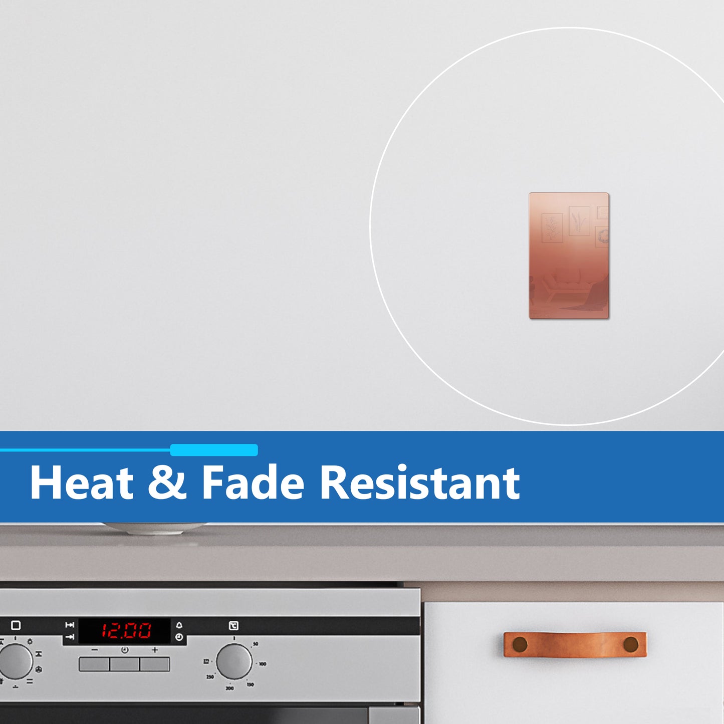 Screwless Blank Metal Wall Plate, Temperature and Impact Resistant, 1-Gang, Mid-Size