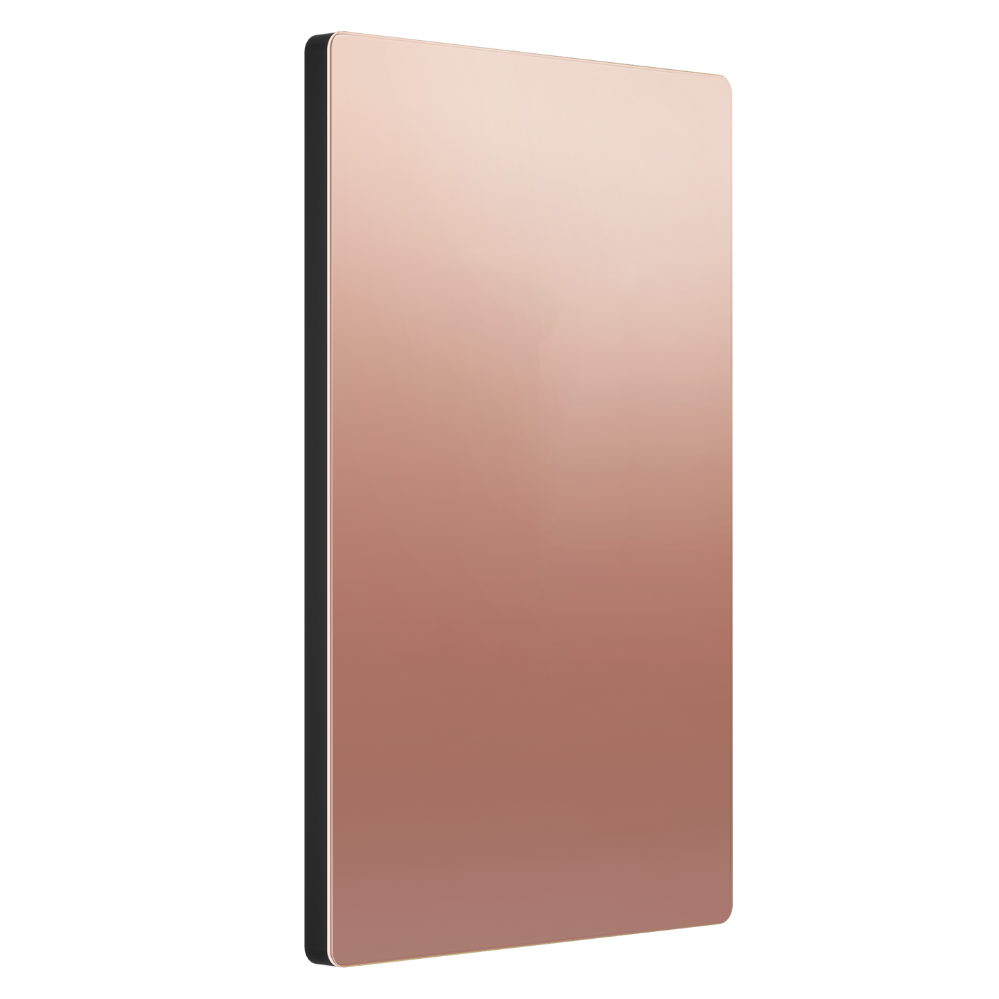Screwless Blank Metal Wall Plate, Temperature and Impact Resistant, 1-Gang, Mid-Size