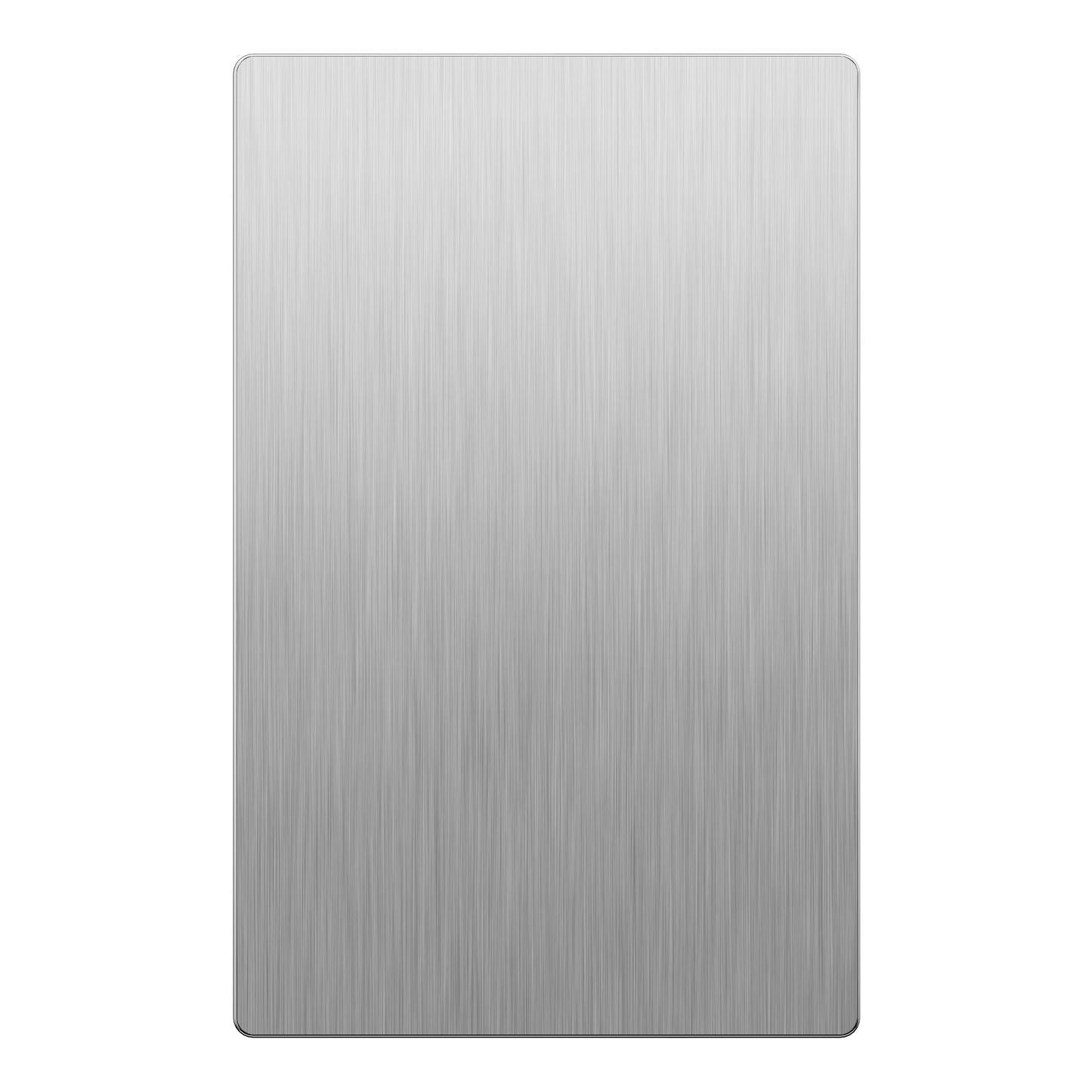 Screwless Blank Metal Wall Plate, Temperature and Impact Resistant, 1-Gang, Mid-Size