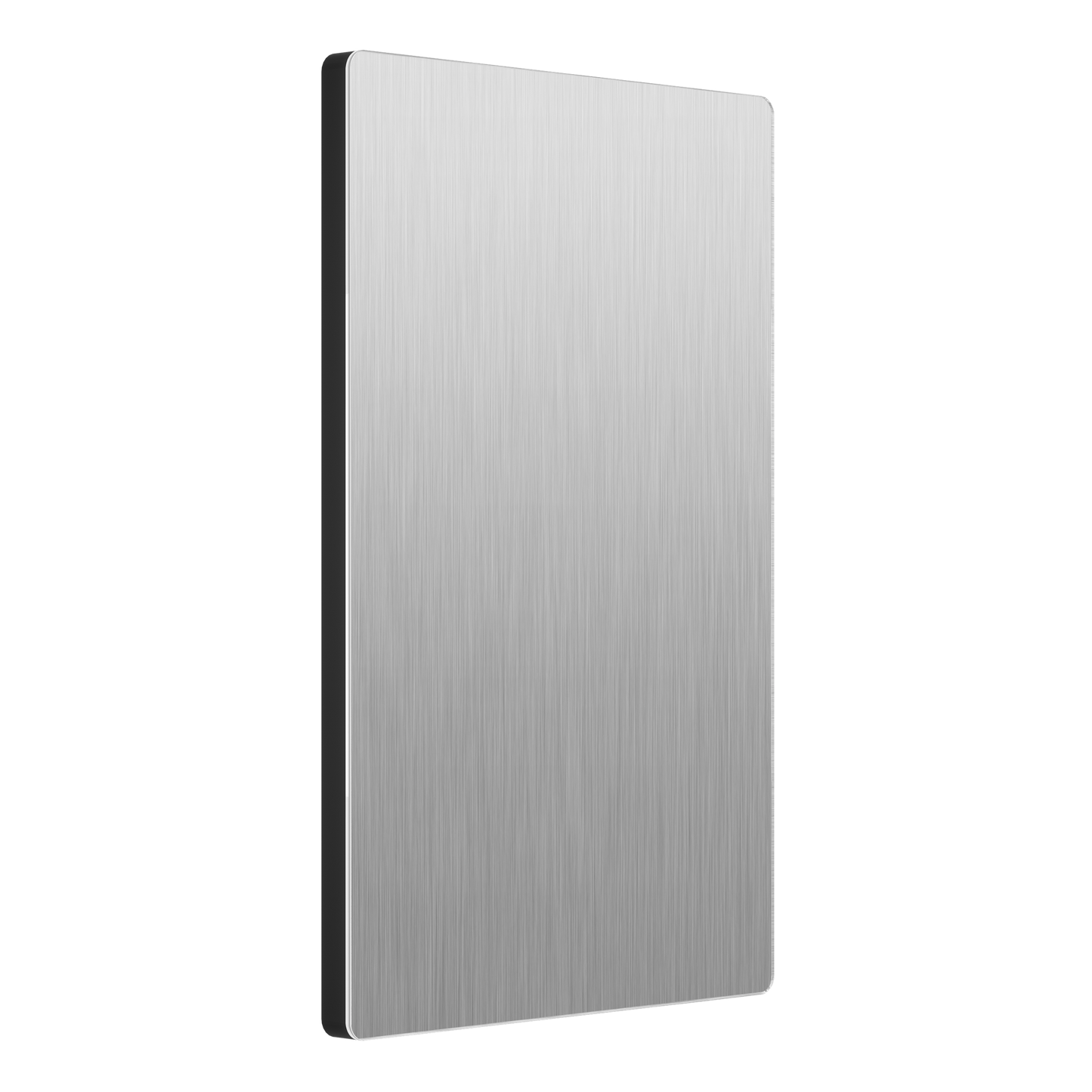 Screwless Blank Metal Wall Plate, Temperature and Impact Resistant, 1-Gang, Mid-Size