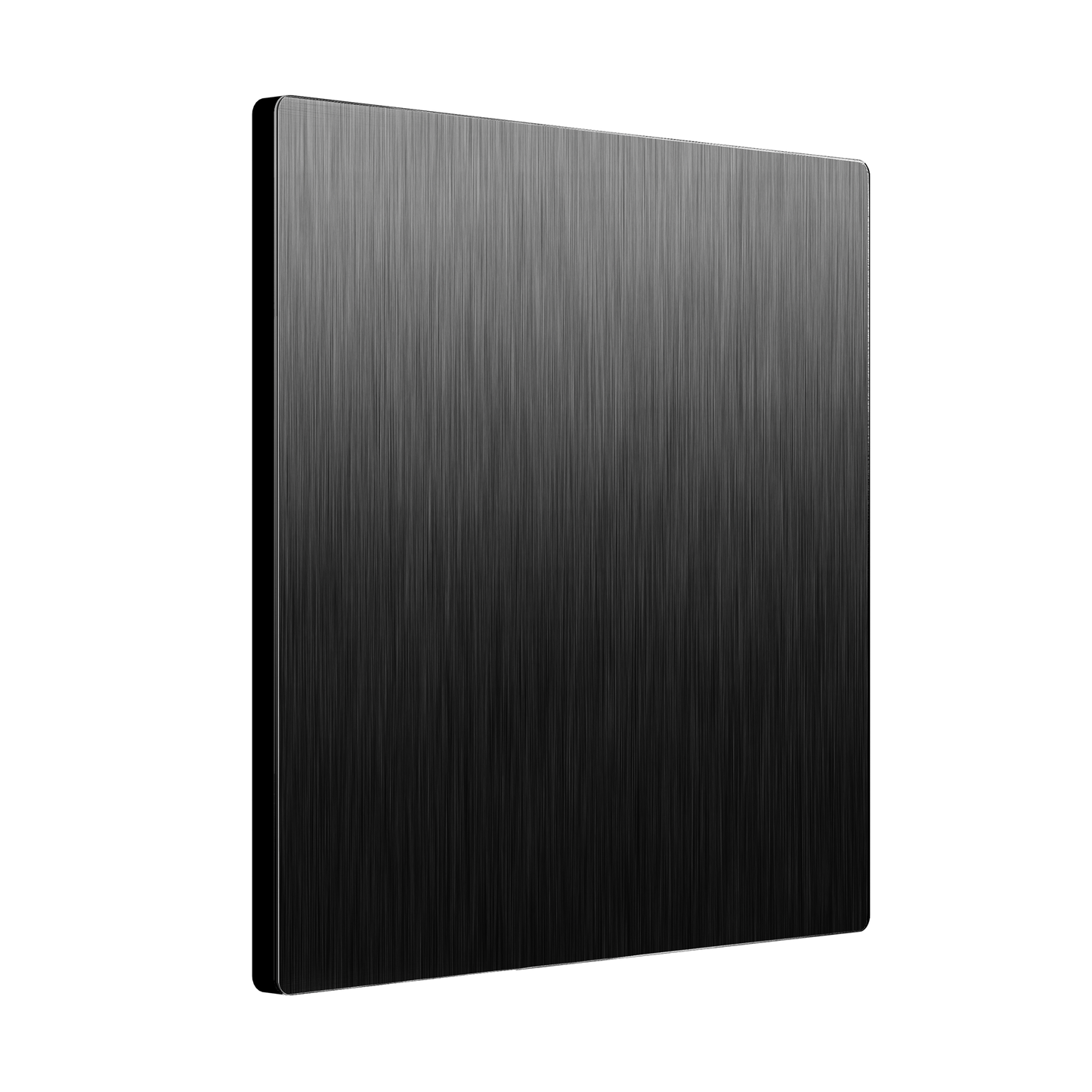 Screwless Blank Metal Wall Plate, Temperature and Impact Resistant, 2-Gang, Mid-Size