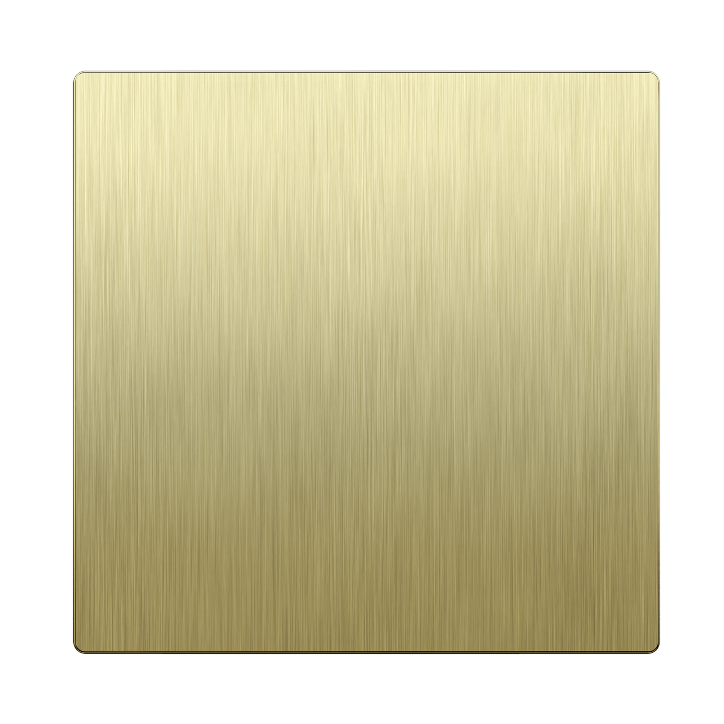 Screwless Blank Metal Wall Plate, Temperature and Impact Resistant, 2-Gang, Mid-Size