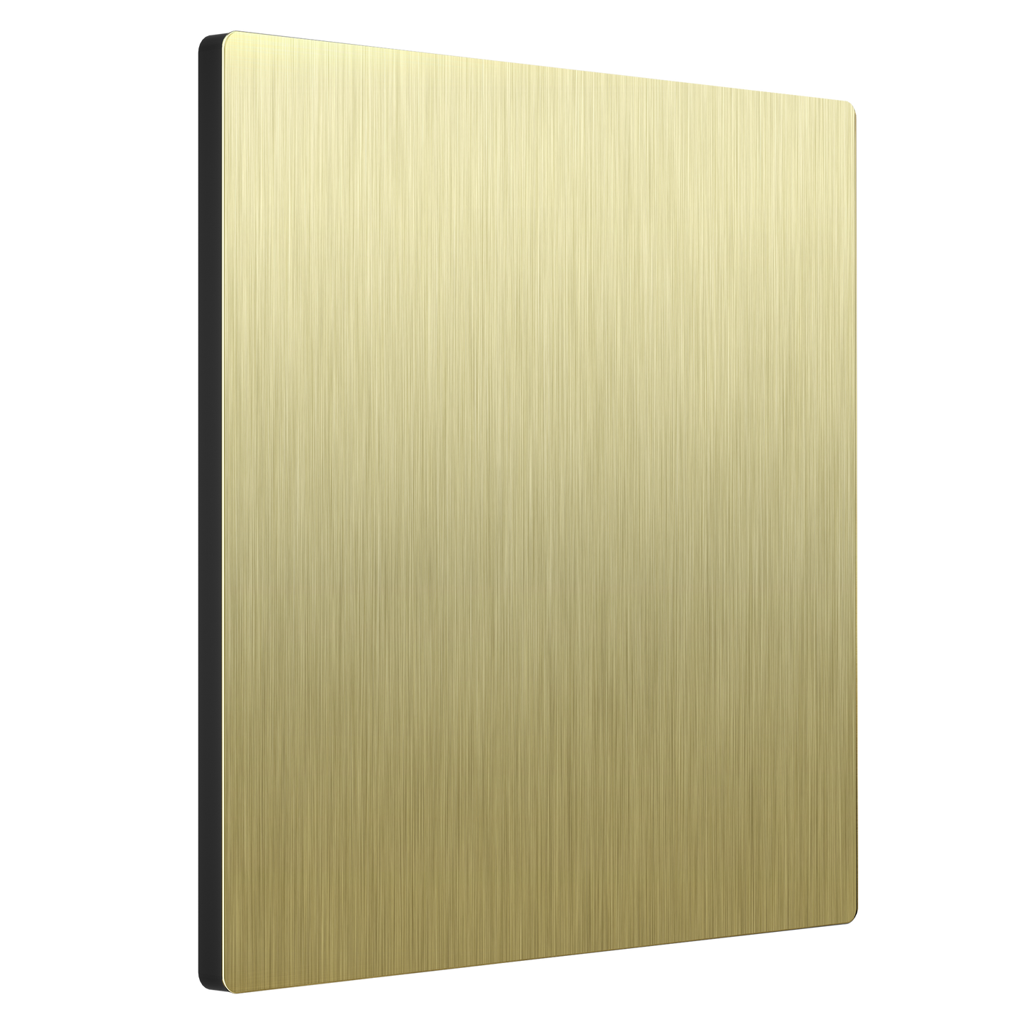 Screwless Blank Metal Wall Plate, Temperature and Impact Resistant, 2-Gang, Mid-Size