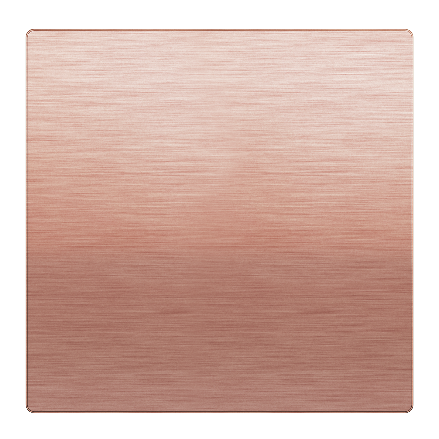 Screwless Blank Metal Wall Plate, Temperature and Impact Resistant, 2-Gang, Mid-Size