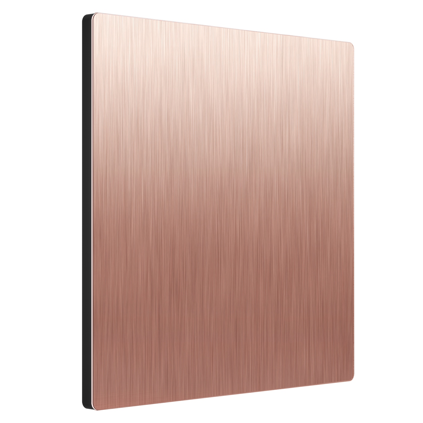 Screwless Blank Metal Wall Plate, Temperature and Impact Resistant, 2-Gang, Mid-Size