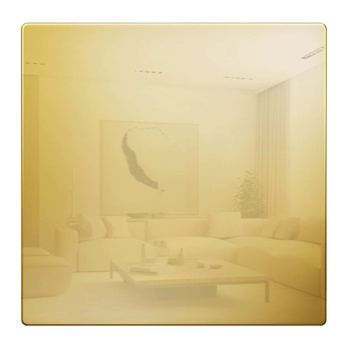 Screwless Blank Metal Wall Plate, Temperature and Impact Resistant, 2-Gang, Mid-Size