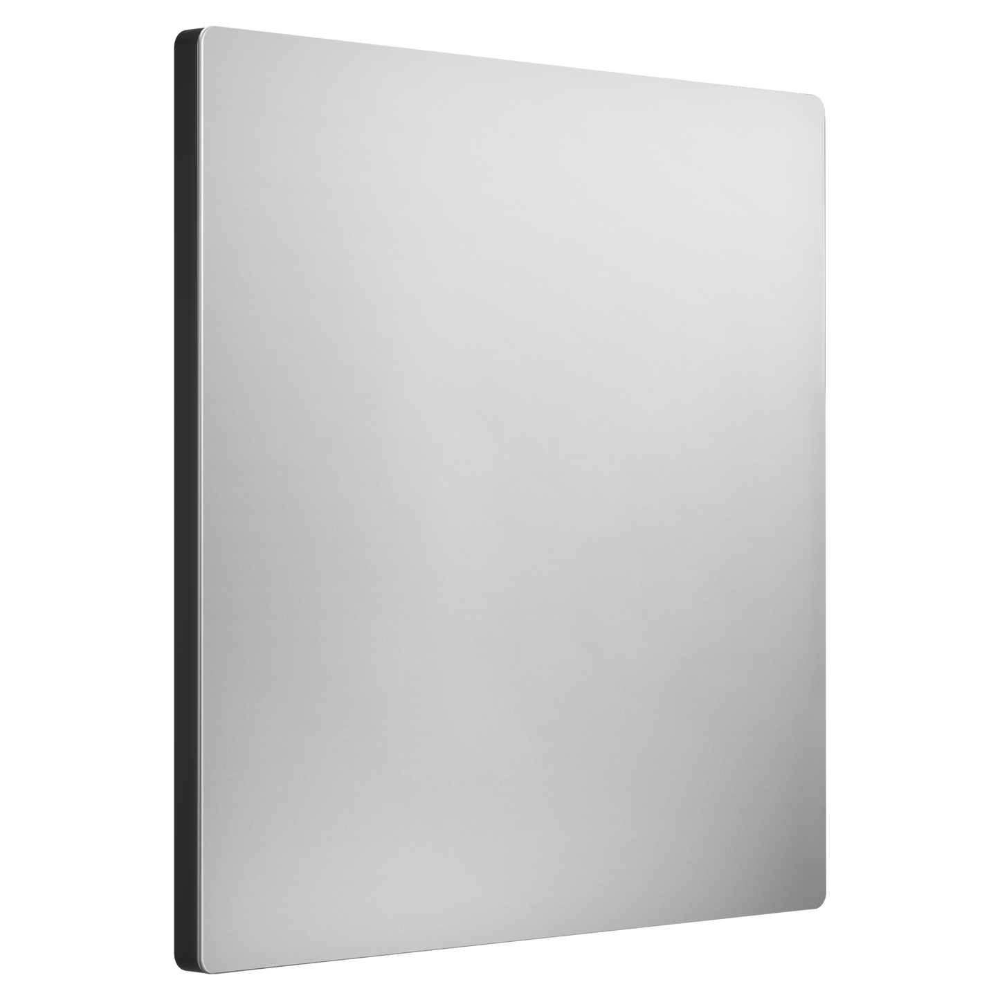 Screwless Blank Metal Wall Plate, Temperature and Impact Resistant, 2-Gang, Mid-Size