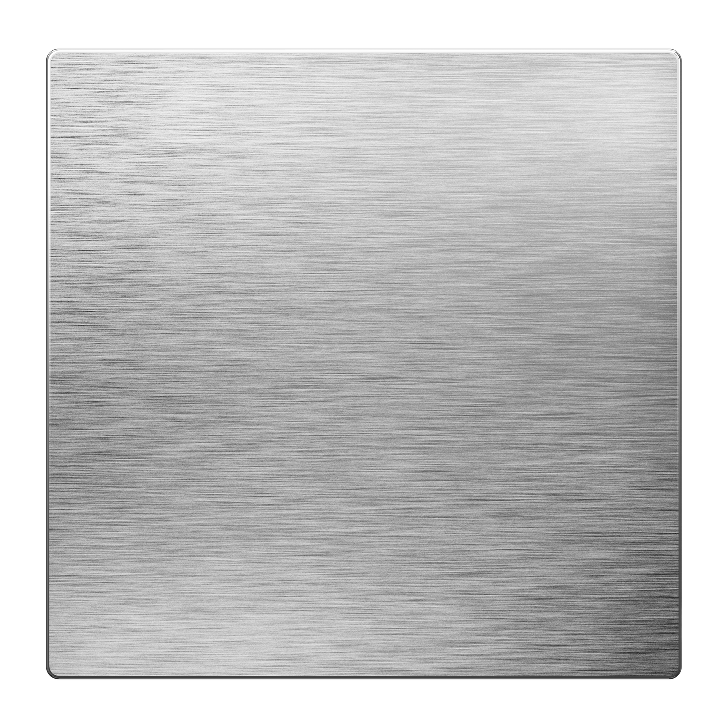 Screwless Blank Metal Wall Plate, Temperature and Impact Resistant, 2-Gang, Mid-Size
