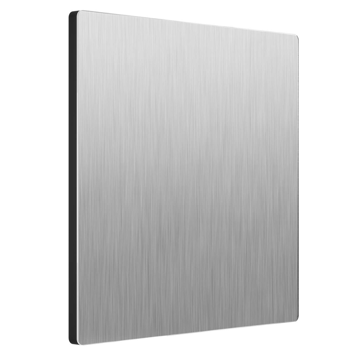Screwless Blank Metal Wall Plate, Temperature and Impact Resistant, 2-Gang, Mid-Size
