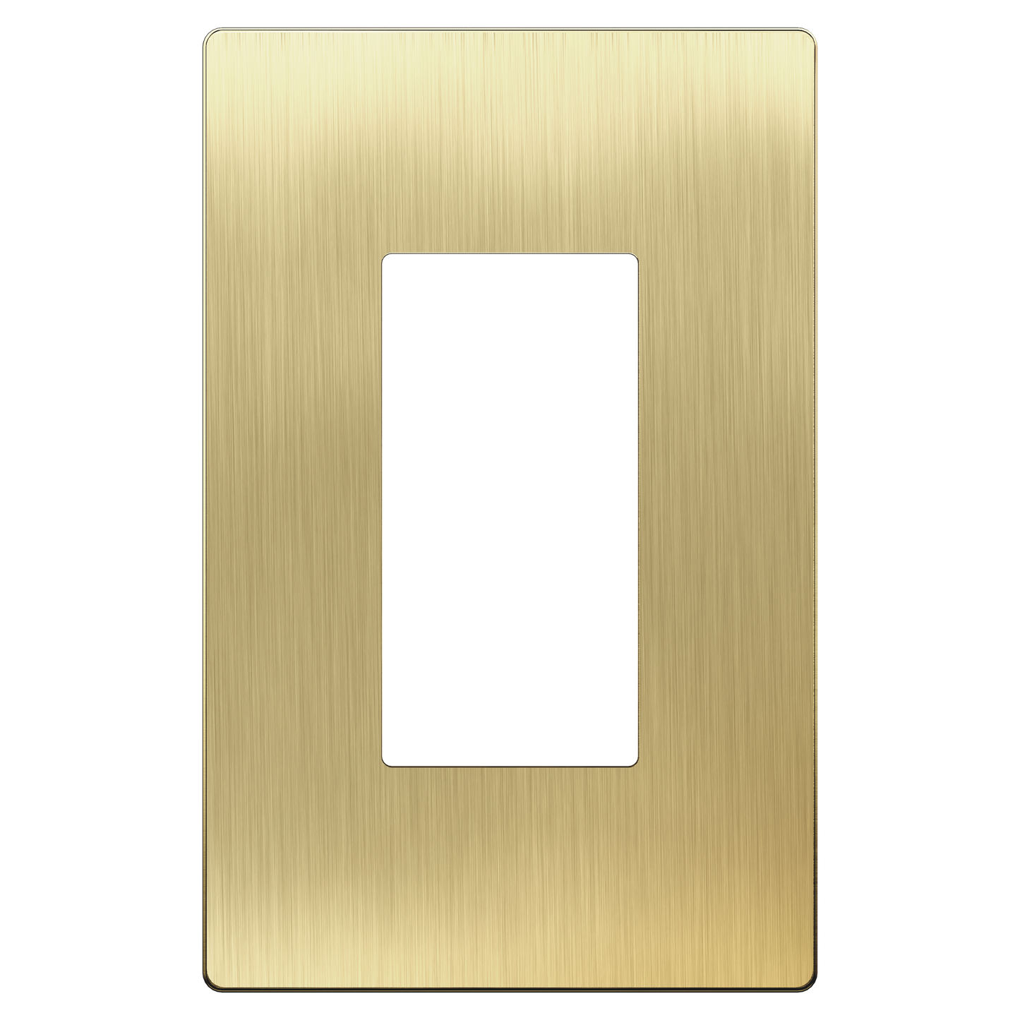 Screwless Metal Decorator Wall Plate, Temperature and Impact Resistant, 1-Gang, Mid-Size