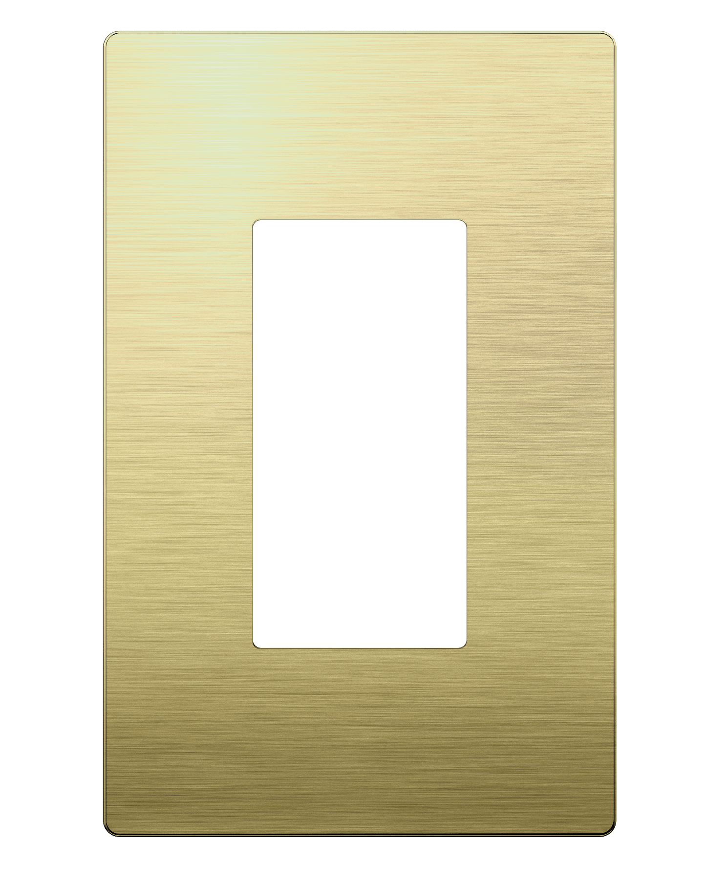 Screwless Metal Decorator Wall Plate, Temperature and Impact Resistant, 1-Gang, Mid-Size