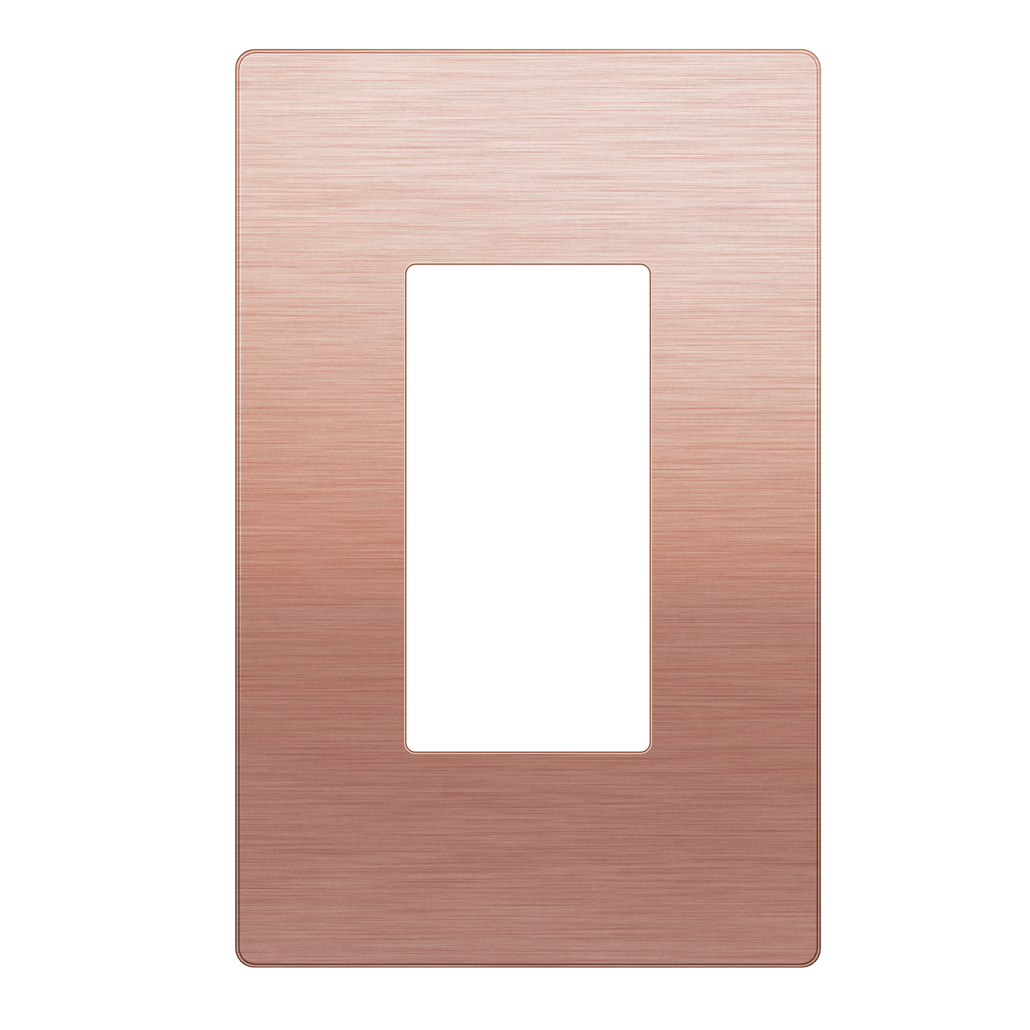 Screwless Metal Decorator Wall Plate, Temperature and Impact Resistant, 1-Gang, Mid-Size