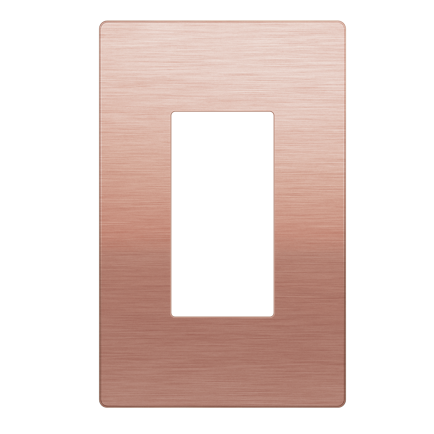 Screwless Metal Decorator Wall Plate, Temperature and Impact Resistant, 1-Gang, Mid-Size