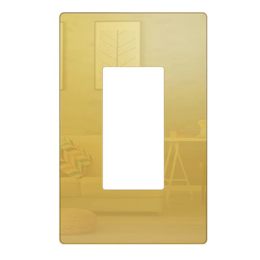 Screwless Metal Decorator Wall Plate, Temperature and Impact Resistant, 1-Gang, Mid-Size