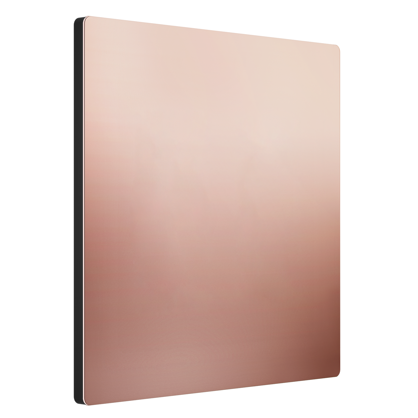 Screwless Blank Metal Wall Plate, Temperature and Impact Resistant, 2-Gang, Mid-Size