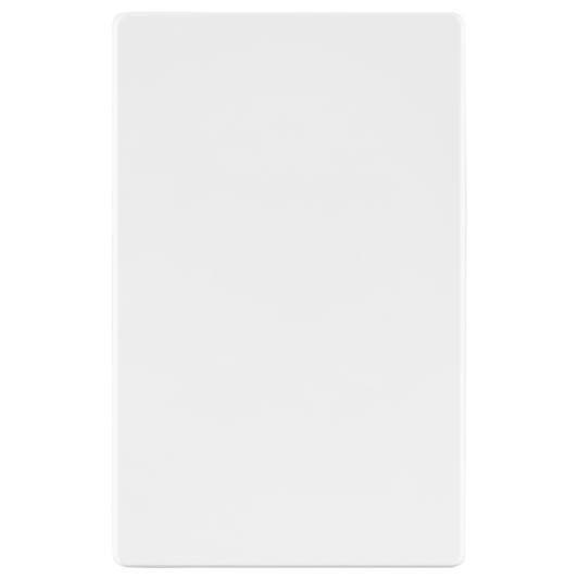 Screwless Blank Wall Plate, Polycarbonate Thermoplastic, Temperature and Impact Resistant, 1-Gang, Mid-Size