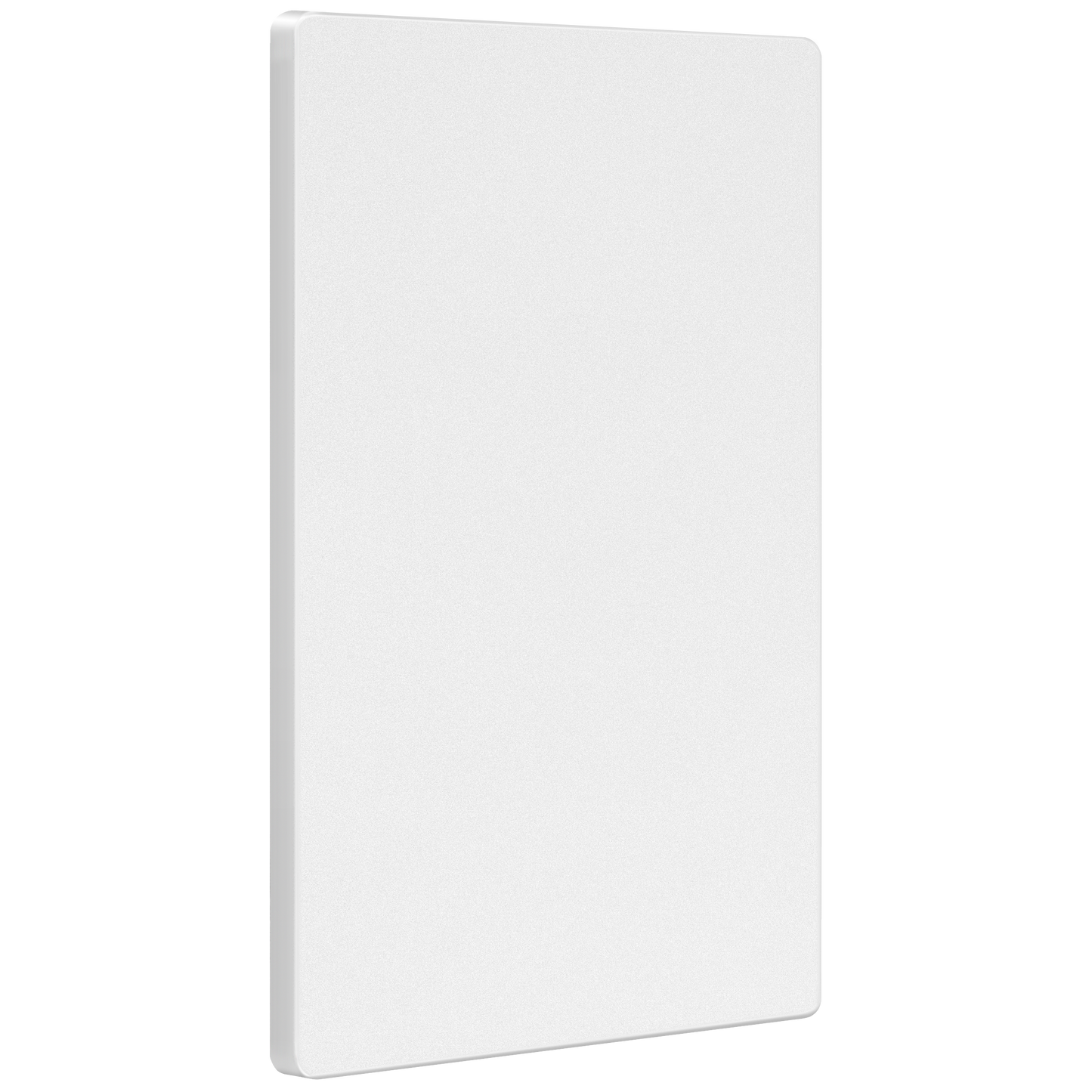 Screwless Blank Wall Plate, Polycarbonate Thermoplastic, Temperature and Impact Resistant, 1-Gang, Mid-Size