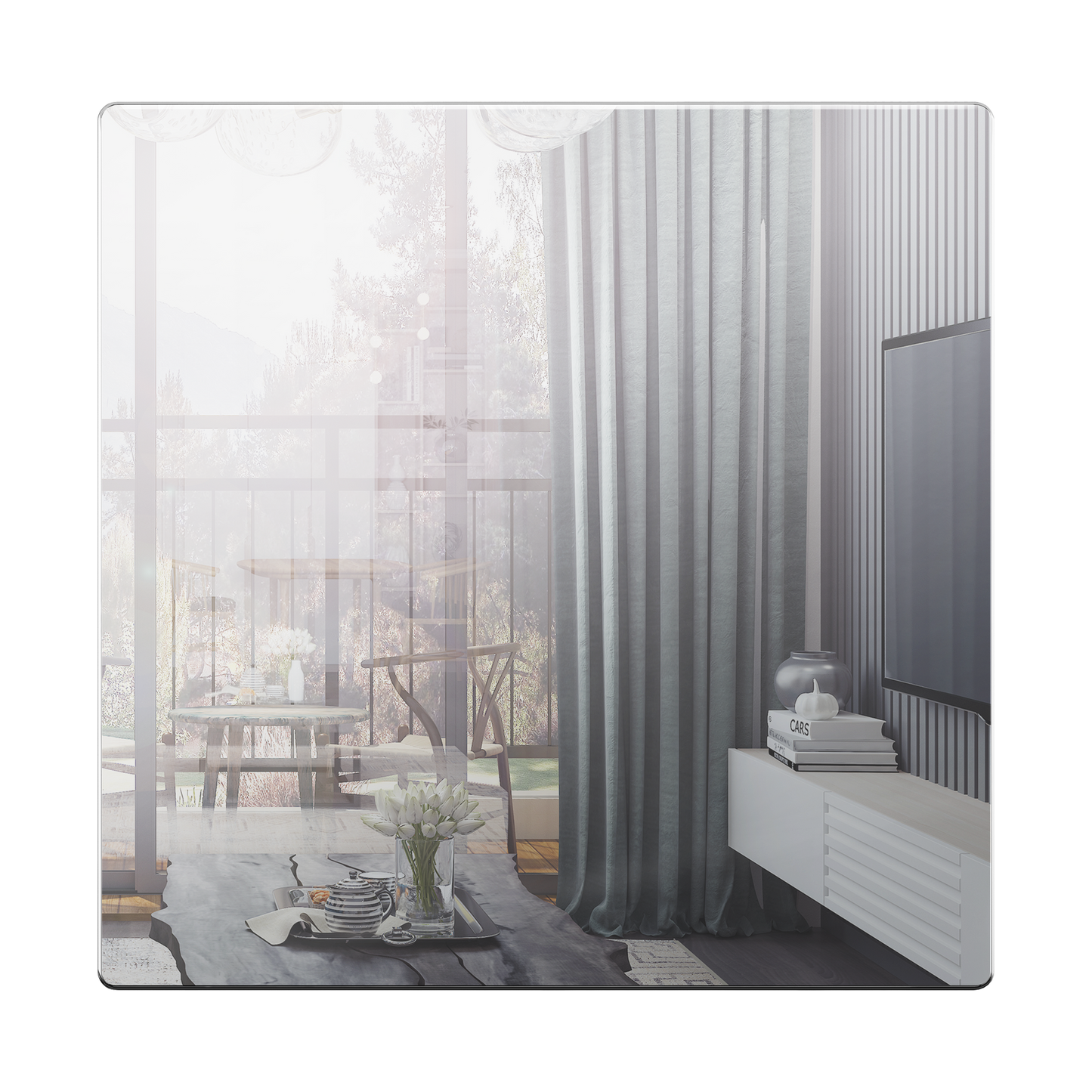 Screwless Blank Wall Plate, Polycarbonate Thermoplastic, Temperature and Impact Resistant, 2-Gang, Mid-Size