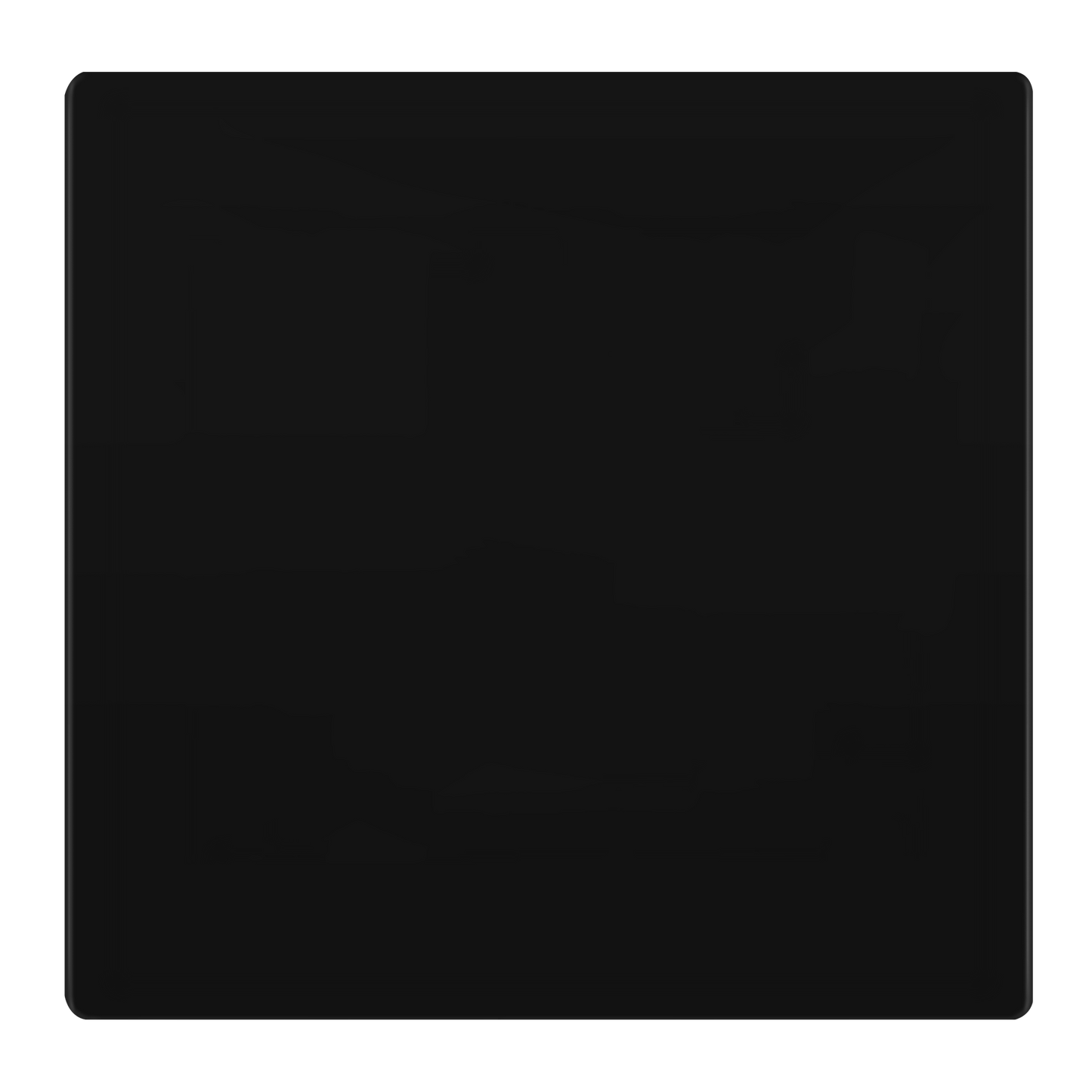 Screwless Blank Wall Plate, Polycarbonate Thermoplastic, Temperature and Impact Resistant, 2-Gang, Mid-Size
