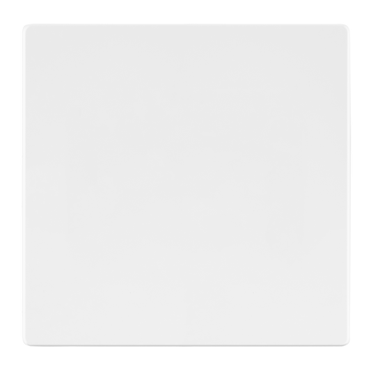 Screwless Blank Wall Plate, Polycarbonate Thermoplastic, Temperature and Impact Resistant, 2-Gang, Mid-Size