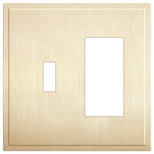 Screwless Toggle & Decorator Wall Plate, 2 Gang