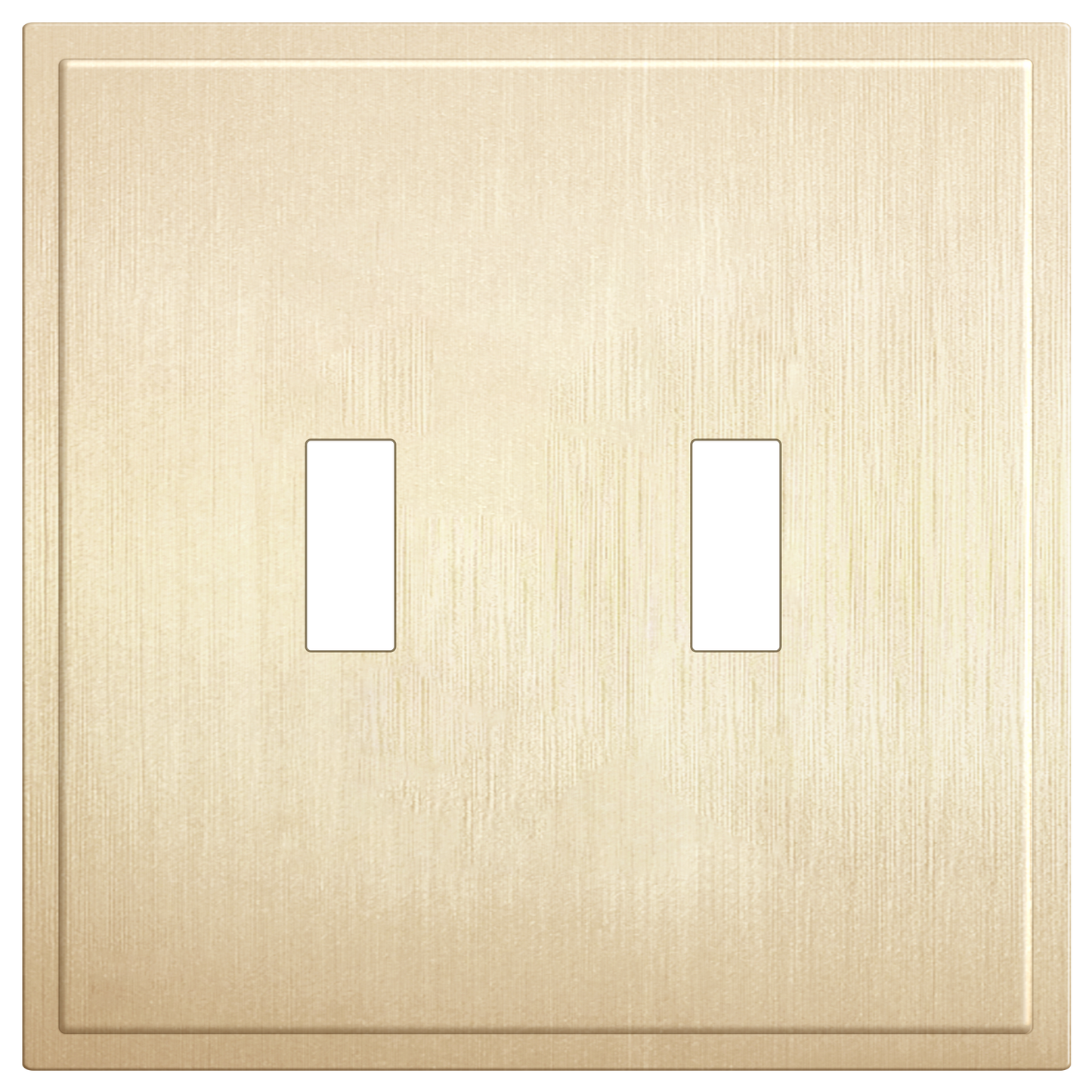 Screwless Toggle Wall Plate, 2-Gang, Mid-Size