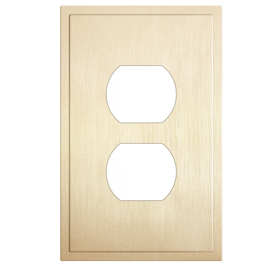 Screwless Decorator Wall Plate, 1-Gang, Mid-Size