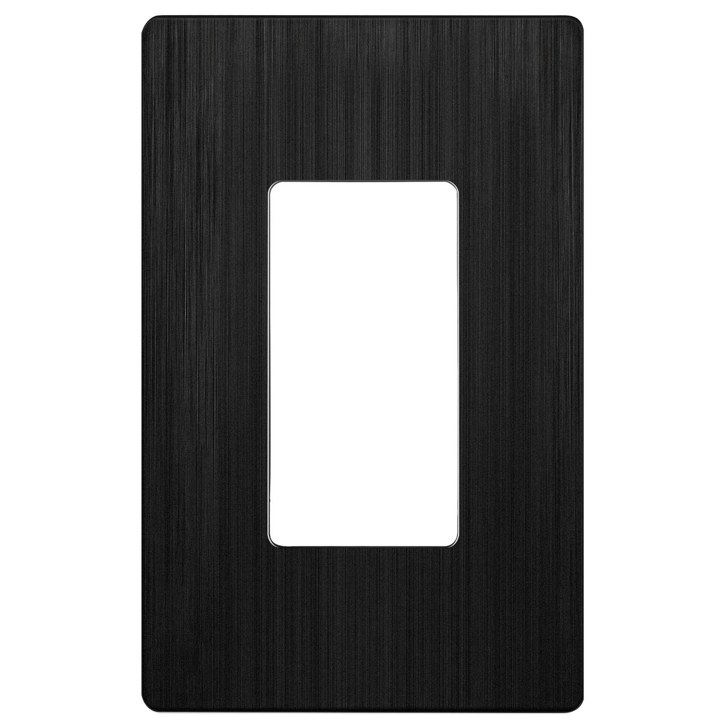Decorator Screwless Wall Plate, Polycarbonate Thermoplastic/Mirrored Acrylic, Temperature and Impact Resistant, 1-Gang, Mid-Size