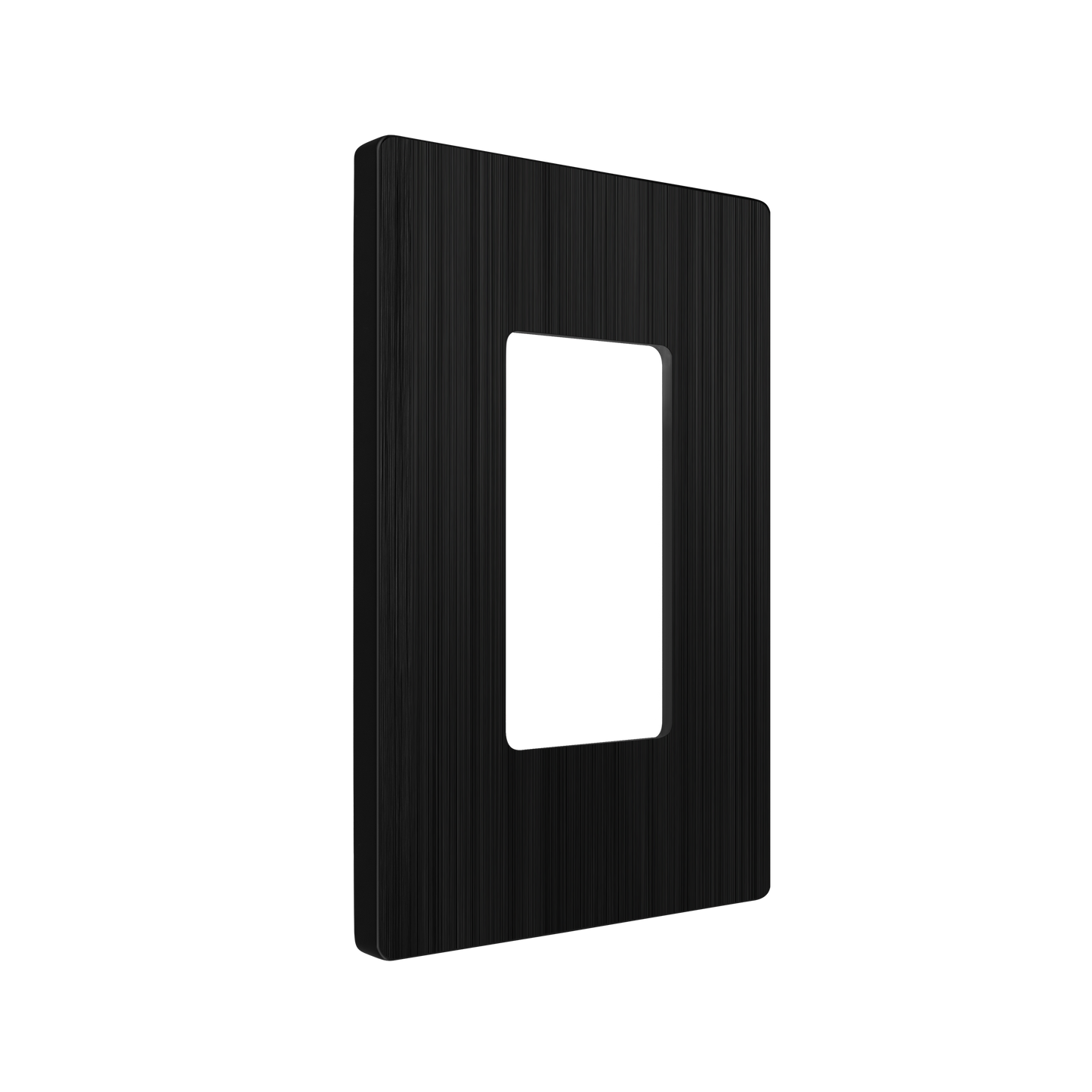 Decorator Screwless Wall Plate, Polycarbonate Thermoplastic/Mirrored Acrylic, Temperature and Impact Resistant, 1-Gang, Mid-Size