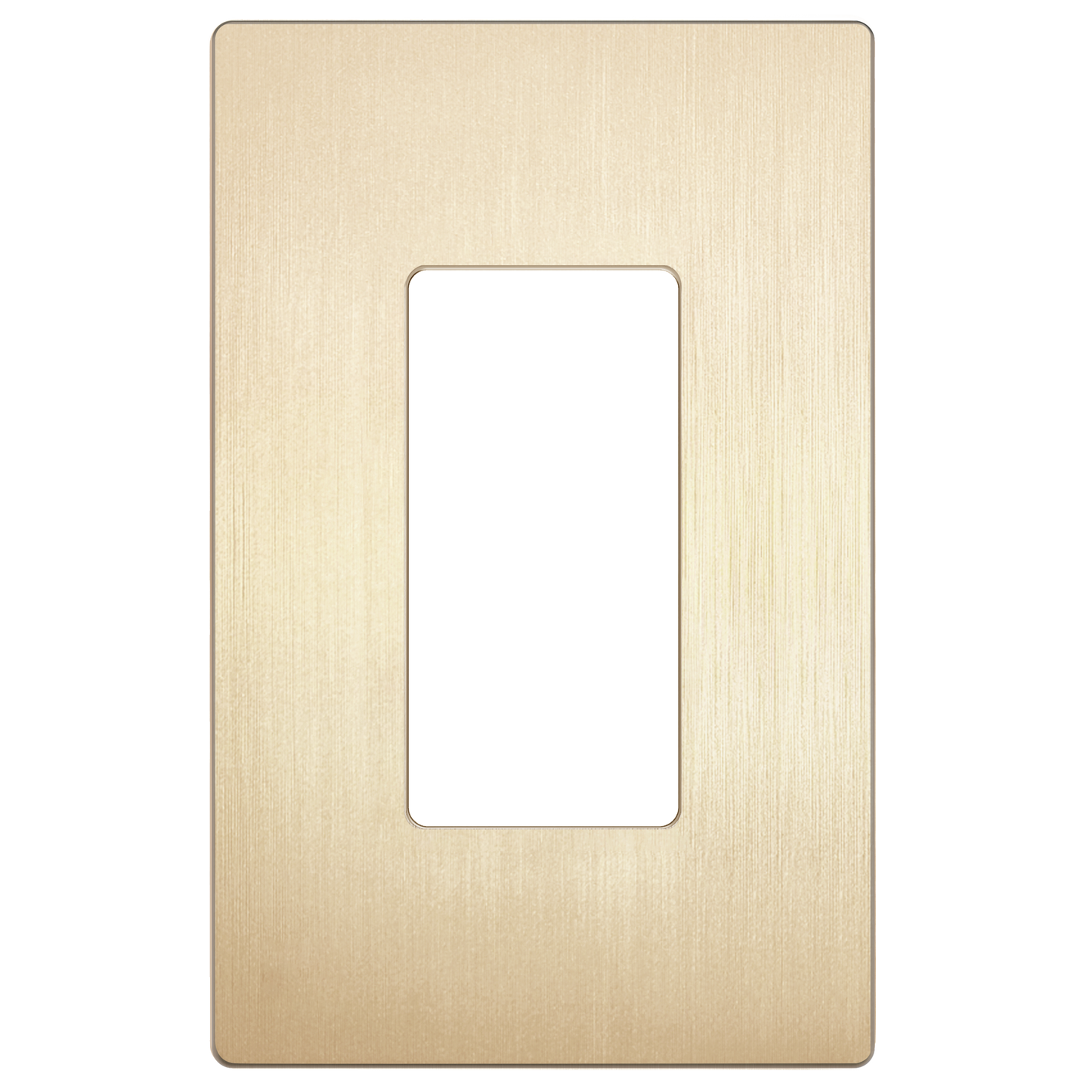 Decorator Screwless Wall Plate, Polycarbonate Thermoplastic/Mirrored Acrylic, Temperature and Impact Resistant, 1-Gang, Mid-Size