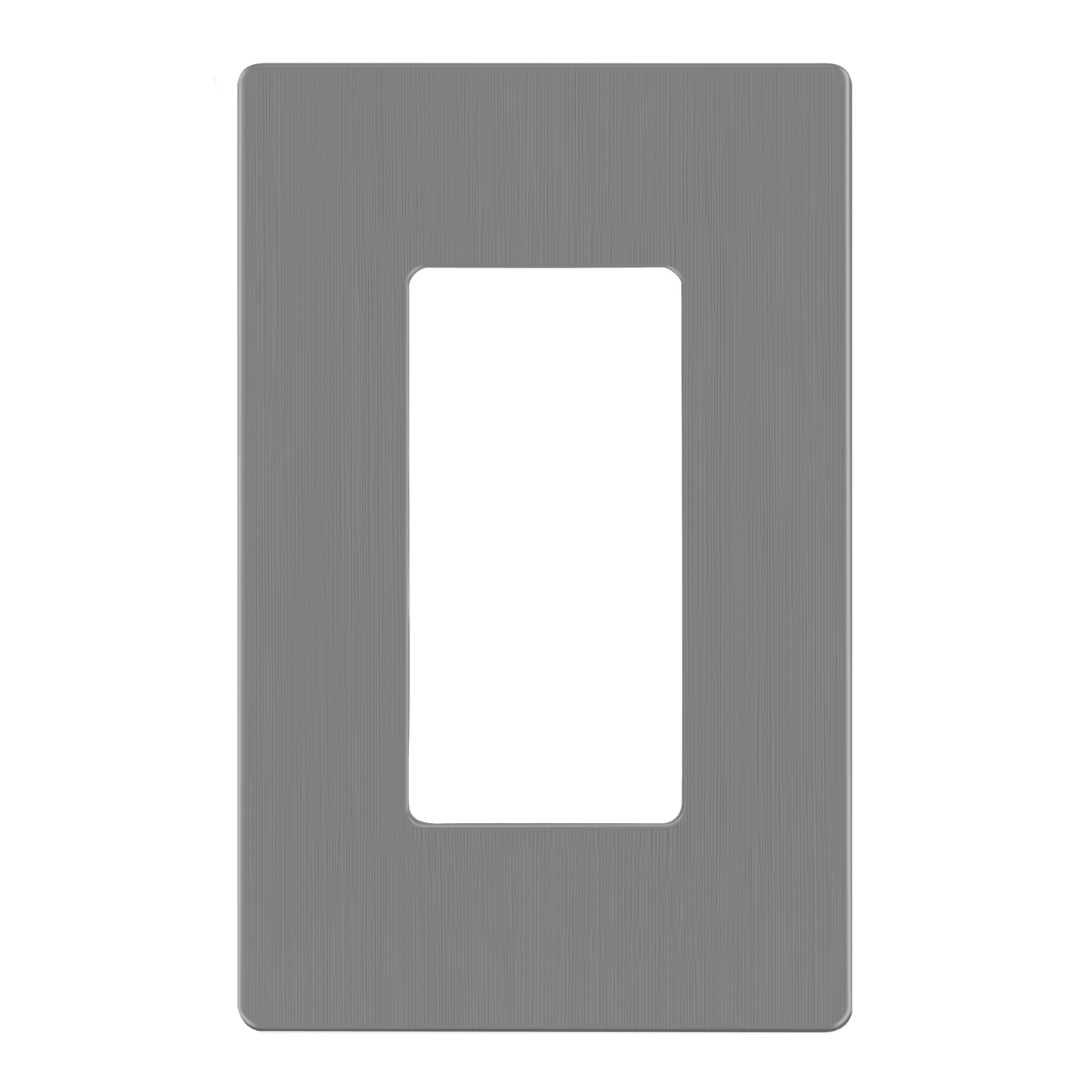 Decorator Screwless Wall Plate, Polycarbonate Thermoplastic/Mirrored Acrylic, Temperature and Impact Resistant, 1-Gang, Mid-Size