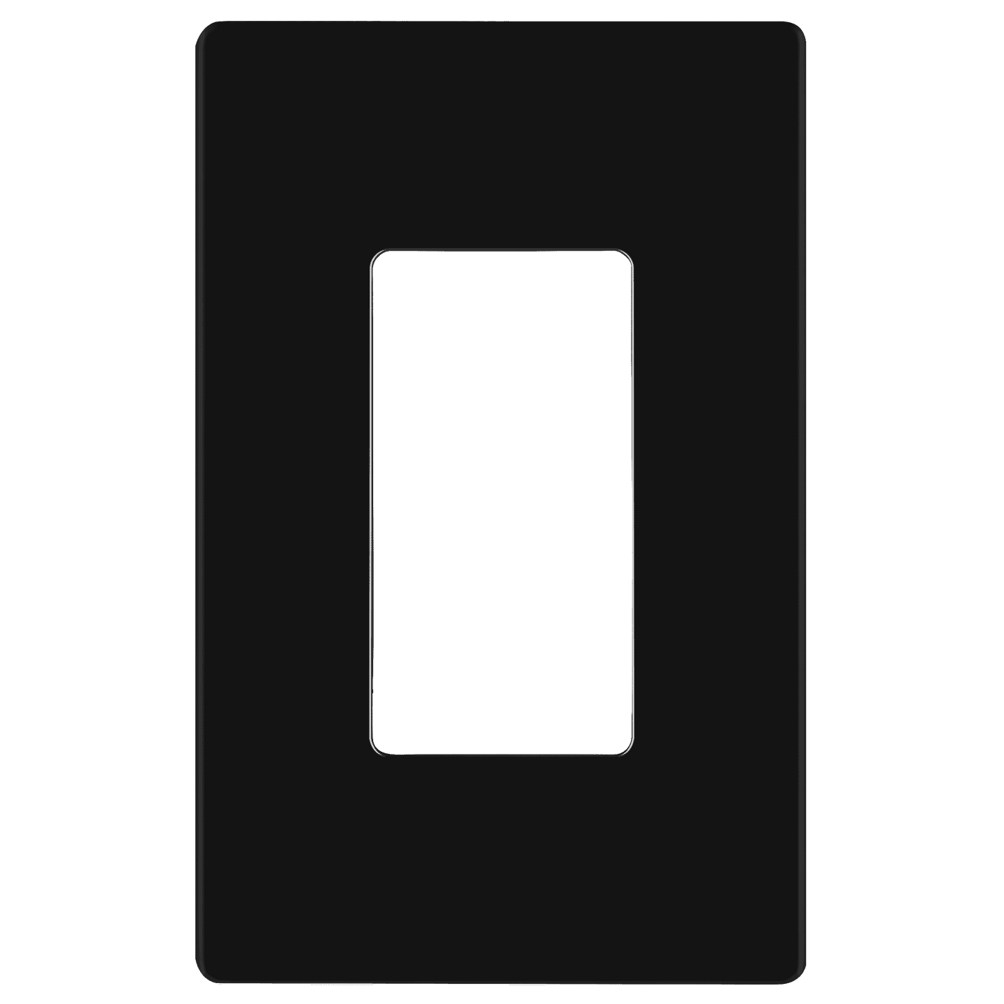 Decorator Screwless Wall Plate, Polycarbonate Thermoplastic/Mirrored Acrylic, Temperature and Impact Resistant, 1-Gang, Mid-Size